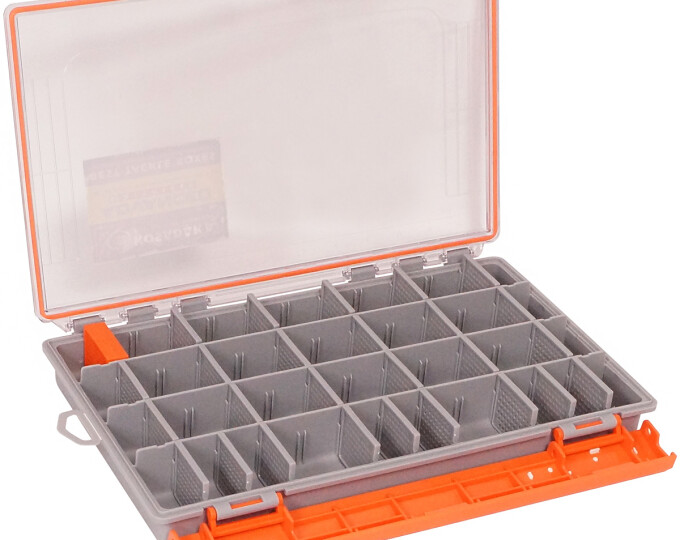 Коробка Kosadaka TB-S67 продольные секции + доп. вставки (356х227х48мм) Orange - изображение 3