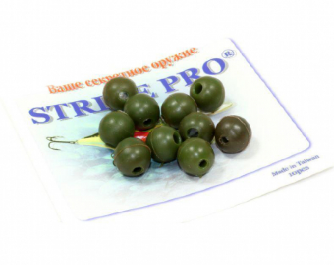 Бусина Strike Pro силиконовая хаки 7мм (15шт.) - изображение 1
