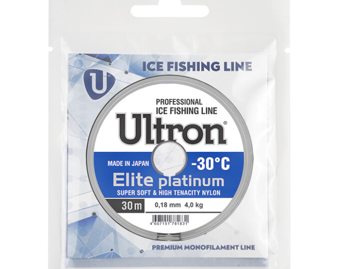Леска Ultron Elite Platinum 0,12мм (1,7кг) 30м (серебристый) - изображение 1 