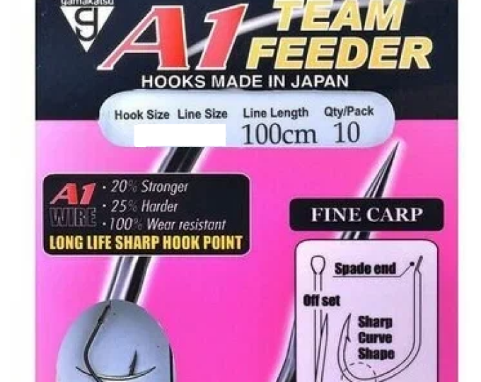 Готовый поводок Gamakatsu «A1 Team Feeder Fine Carp» №12 (100см, 0,16мм) - изображение 1 