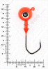 Джиг крашеный ШАР 22гр. (крючок VD-079 №3/0) (3шт.) цвет 01 (красный) - изображение 3