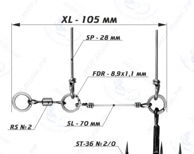 Оснастка стингер для джиг-головки Stinger Eye Jig (XL) - изображение 1 