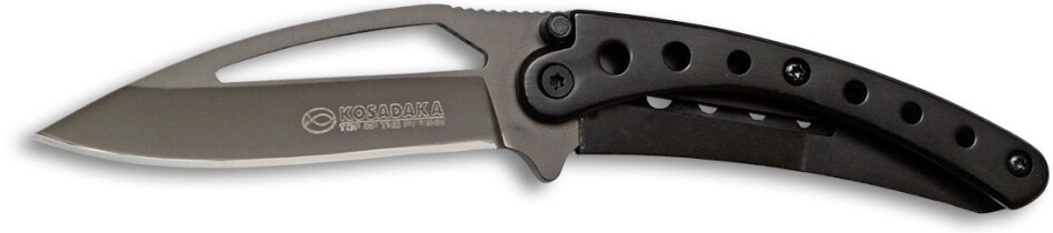Нож складной Kosadaka 15,5/8см (250гр.) стальное лезвие/чёрная рукоятка