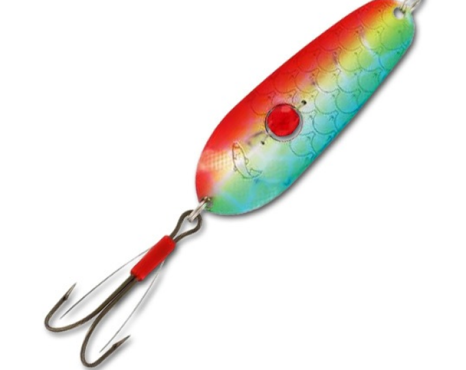 Блесна Kuusamo Rasanen 70/20 (бусинка, незацепляйка) цвет GR/FYe/R-S, UV - изображение 1