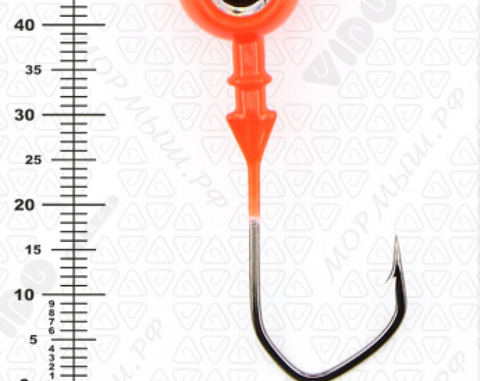 Джиг крашеный ШАР 16гр. (крючок VD-079 №3/0) (3шт.) цвет 01 (красный) - изображение 3