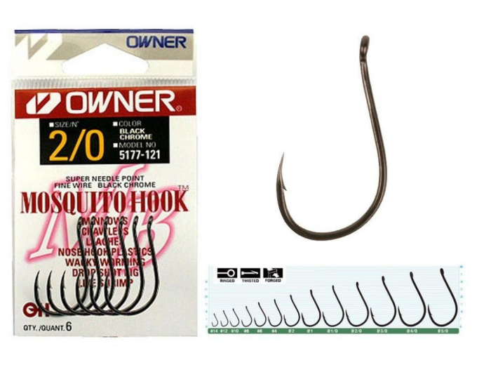 Крючок Owner (5177) «Mosquite Hook» №14 (12шт.) - изображение 1 