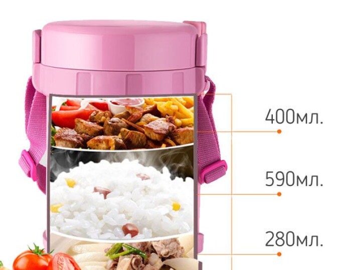 Термоконтейнер ZOJIRUSHI (объем 1,8л) цвет Pink PA - изображение 2