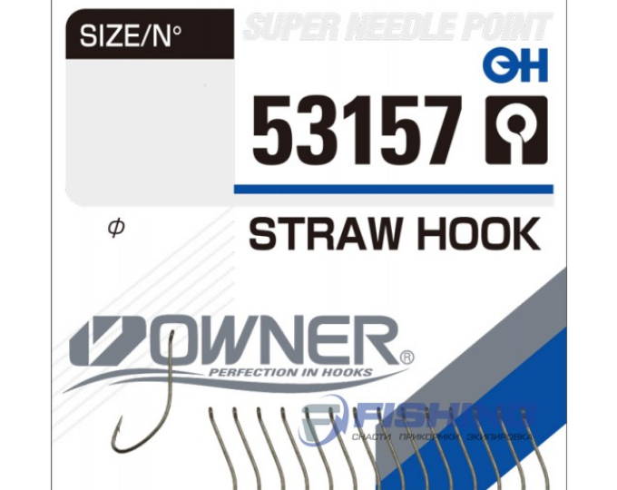 Крючок Owner (53157) «Straw Hook» №08 (13шт.) - изображение 1 