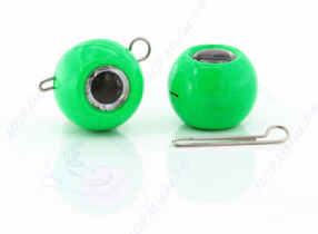 Груз крашеный ШАР (Чебурашка разборная) 52гр. цвет 07 (зеленый)