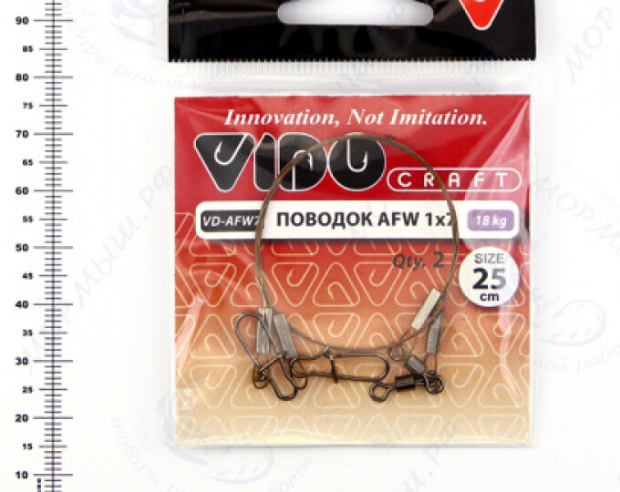 Поводок VD-AFW-1×7 (25см, ф0,38мм, 18кг) (2шт.) - изображение 1
