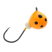 Мормышка вольфрамовая ДРОБИНКА с ушком (обмазка-точки) 4,5мм *Orange