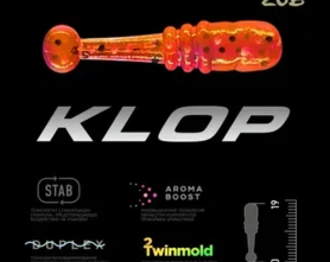 Приманка ZUB-KLOP 19мм-20шт,(цвет 250) морковный с блестками - изображение 1 