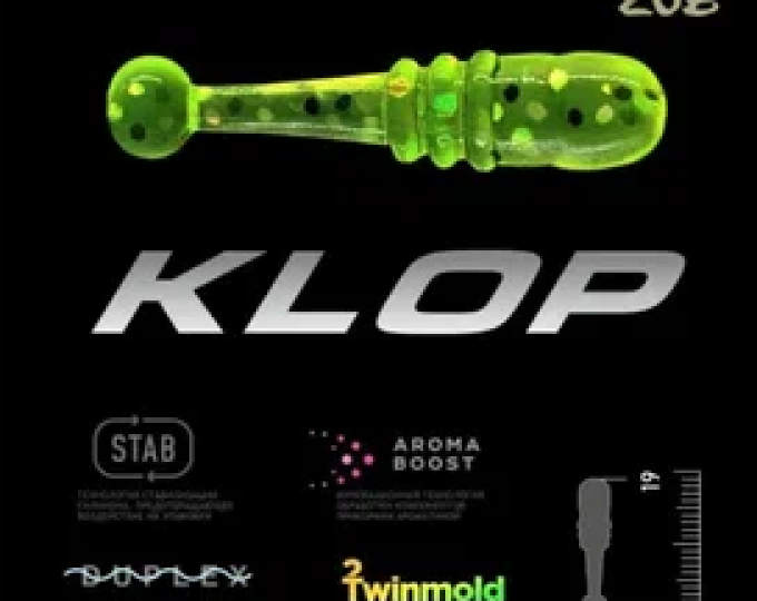 Приманка ZUB-KLOP 19мм-20шт,(цвет 351) шартрез с блестками - изображение 1