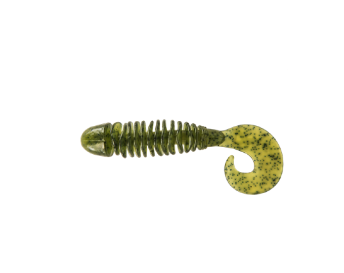 Приманка съедобная ALLVEGA «Bony Grub» 8см 5,2г (6шт.) цвет green pumpkin - изображение 1