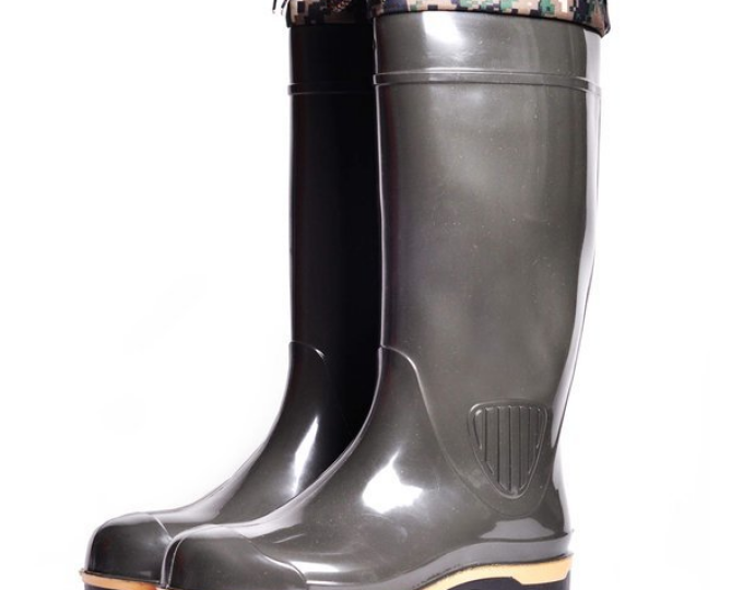 Сапоги мужские высокие с манжетами р.42 цвет Оливковый - изображение 1 