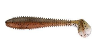 Приманка силиконовая Keitech Swing Impact FAT 3.8″ #438 Green Pumkin Fire