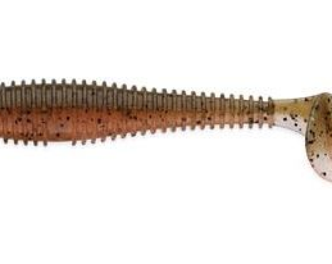 Приманка силиконовая Keitech Swing Impact FAT 3.8″ #438 Green Pumkin Fire - изображение 1