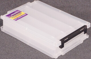 Коробка Kosadaka TB-S61B для воблеров, двусторонняя, продольные секции (205х145х50мм) Clear