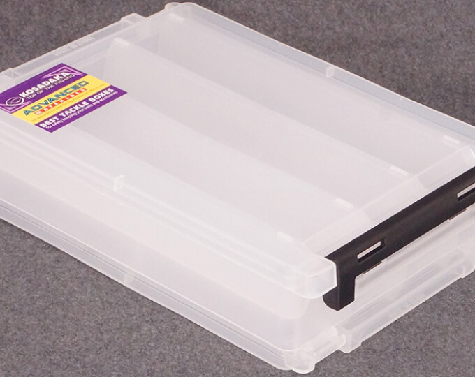 Коробка Kosadaka TB-S61B для воблеров, двусторонняя, продольные секции (205х145х50мм) Clear - изображение 1 