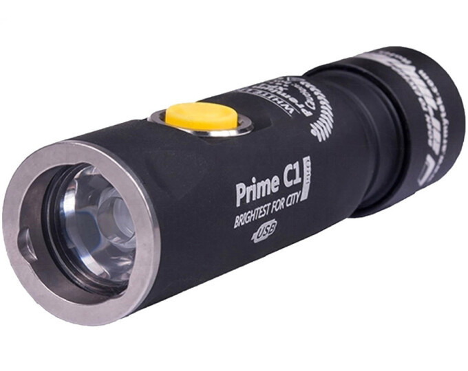 Фонарь Armytek Prime C1 Magnet USB+18350 / XP-L Теплый / 900 лм / TIR 20°:80° / 1×18350 или 1xRCR123 - изображение 1 