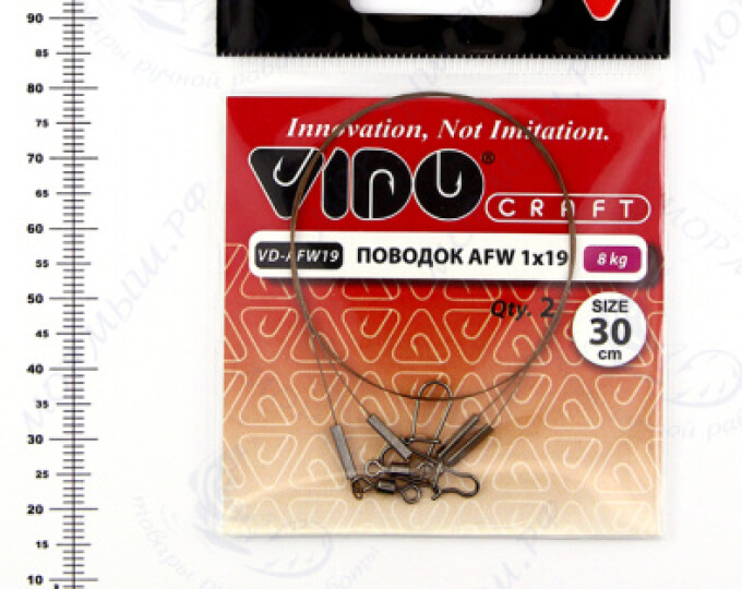 Поводок VD-AFW-1×19 (30см, ф0,25мм, 8кг) (2шт.) - изображение 1 