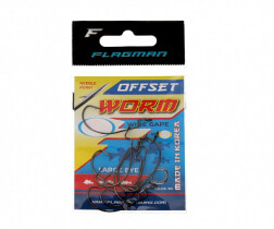 Крючок офсетный FLAGMAN Wide Range Worm Big Eye №5/0 (5шт.) BP
