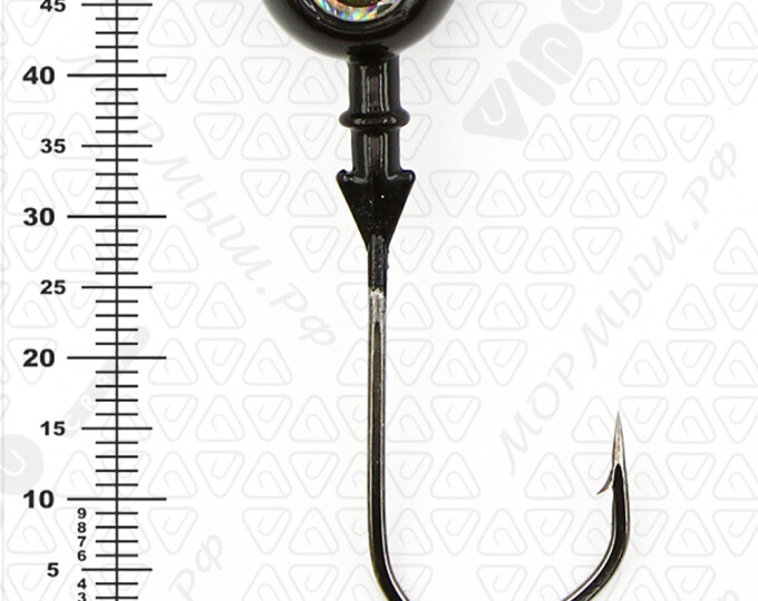 Джиг крашеный ШАР 20гр. (крючок VD-079 №4/0) (3шт.) цвет 04 (черный) - изображение 4