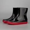Полусапожки Nordman «Alida» (ПВХ, черные с красной подошвой, утепленные флисом) - изображение 1 