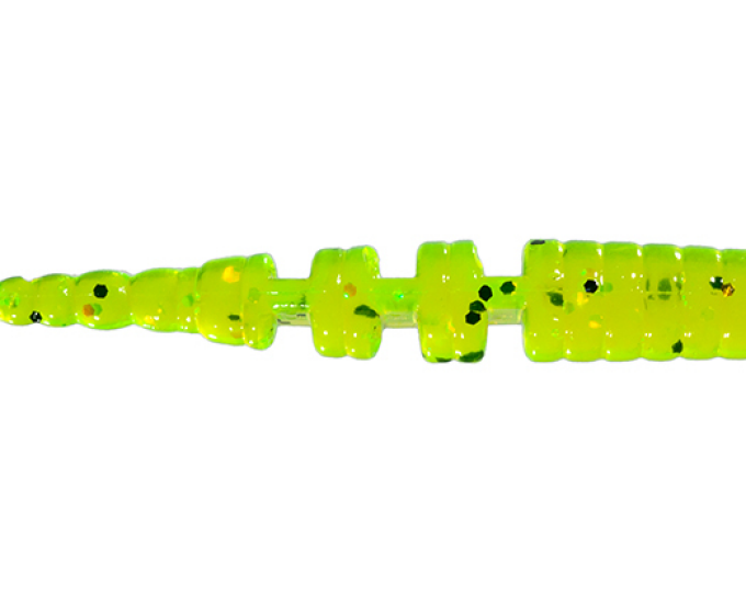 Приманка ZUB-CRAZY LEECH 30мм-20шт,(цвет 310) желтый с блестками - изображение 1 